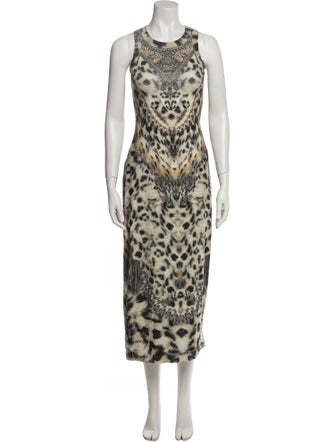 Camilla Animal Print Midi Length Dress
