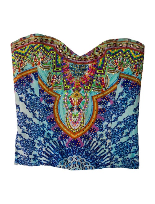 Camilla Silk Printed Crop Top