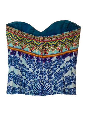 Camilla Silk Printed Crop Top