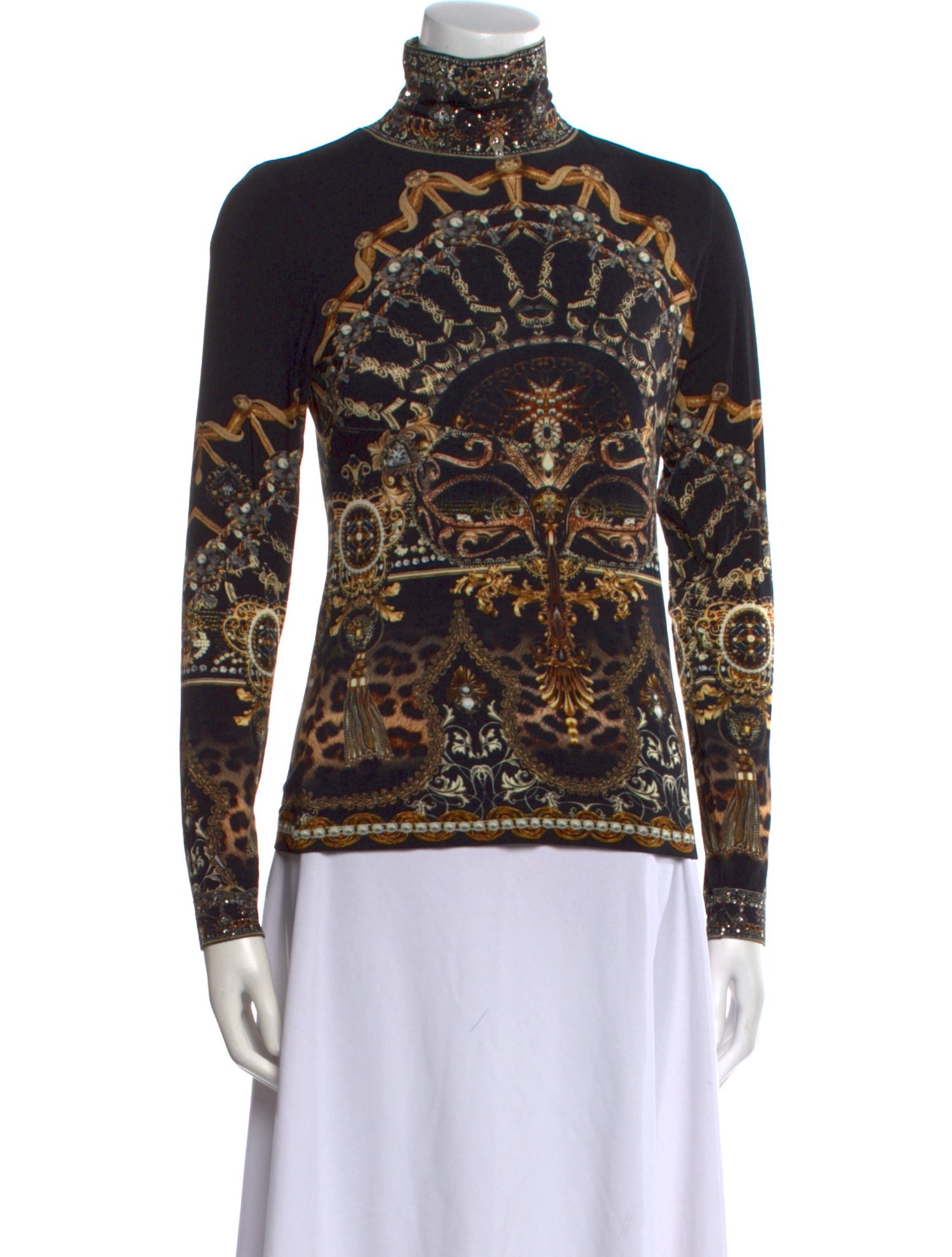 Camilla Printed Turtleneck Sweatshirt