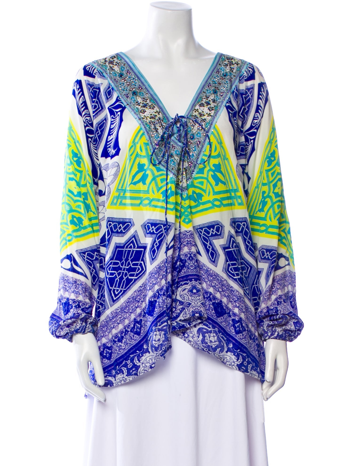 Camilla Silk Printed Robe