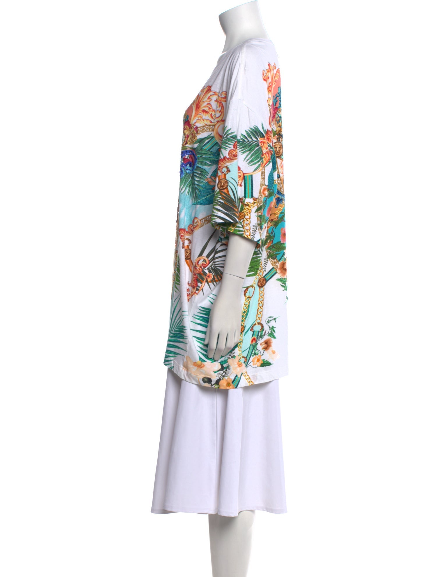 Camilla Graphic Print Bateau Neckline Tunic