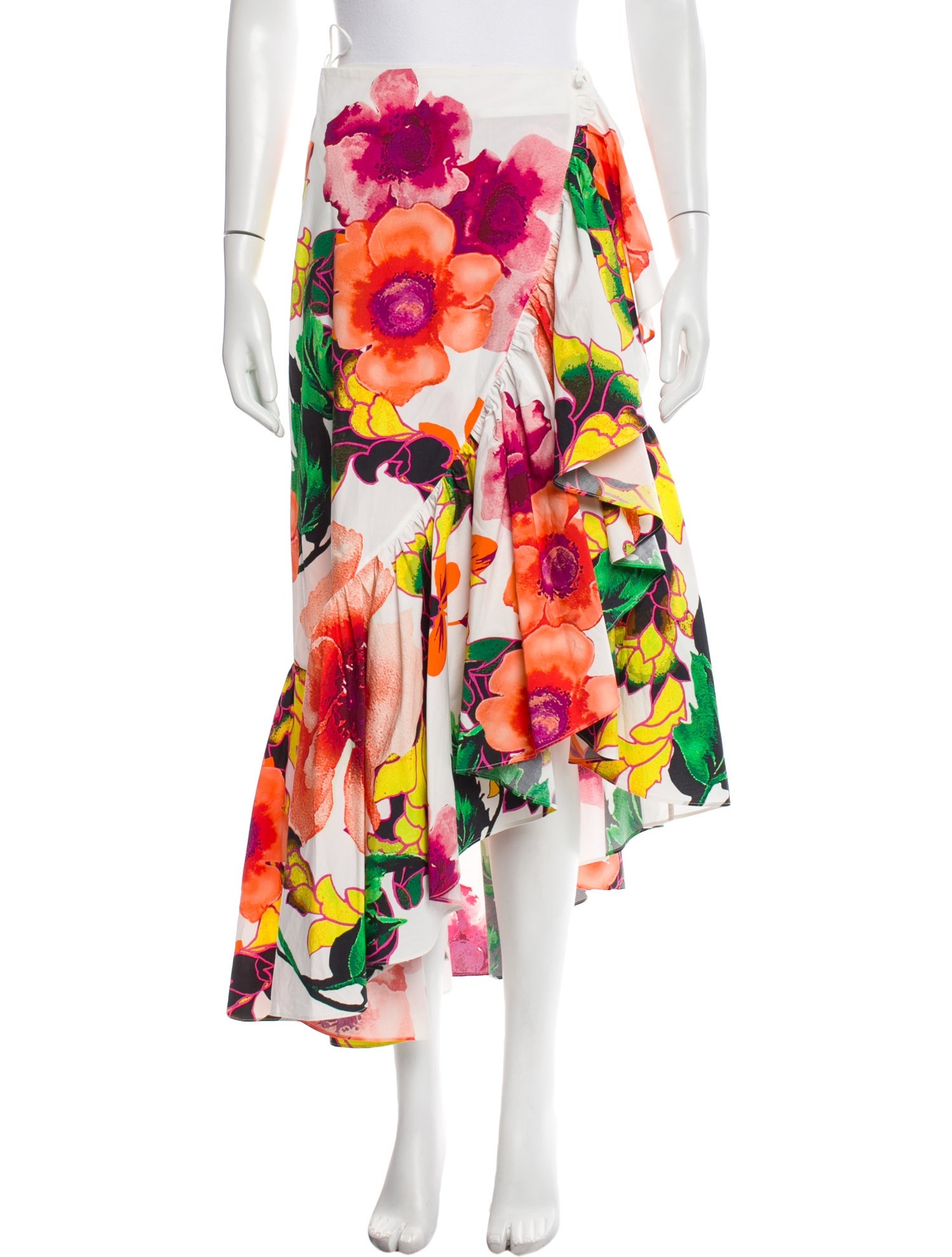 Camilla Floral Print Midi Length Skirt