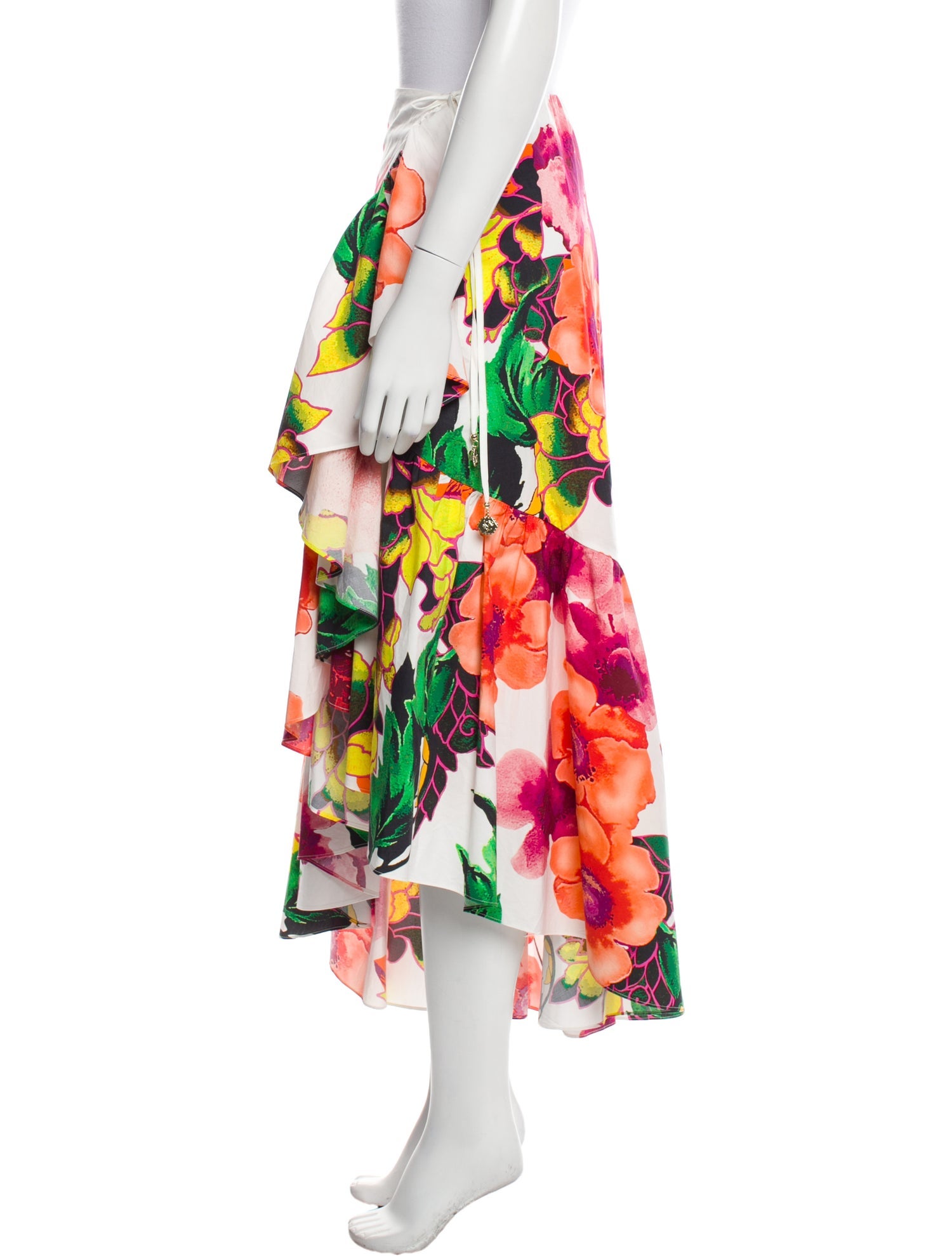 Camilla Floral Print Midi Length Skirt