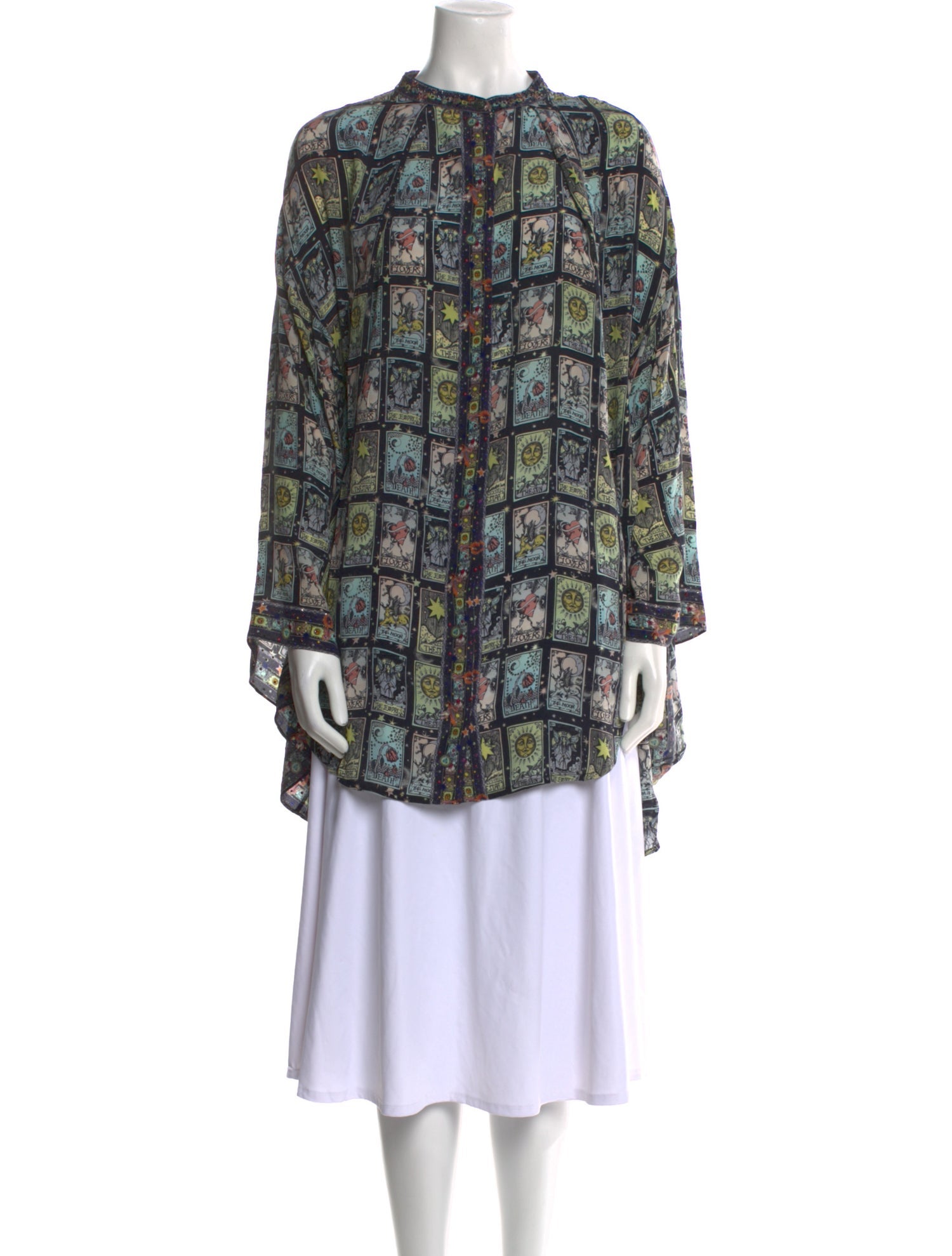 Camilla Printed Mock Neck Tunic