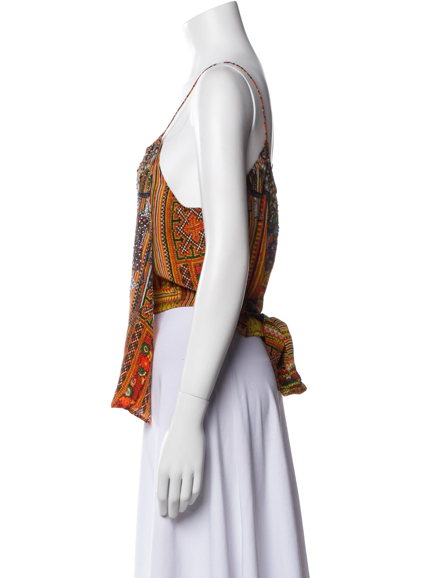 Camilla Printed Scoop Neck Top