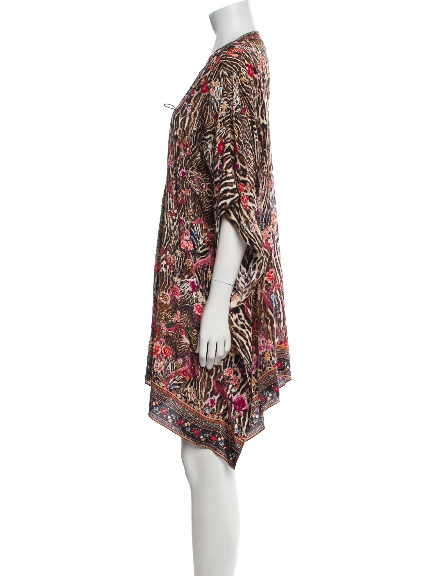 Camilla Silk Floral Print Robe