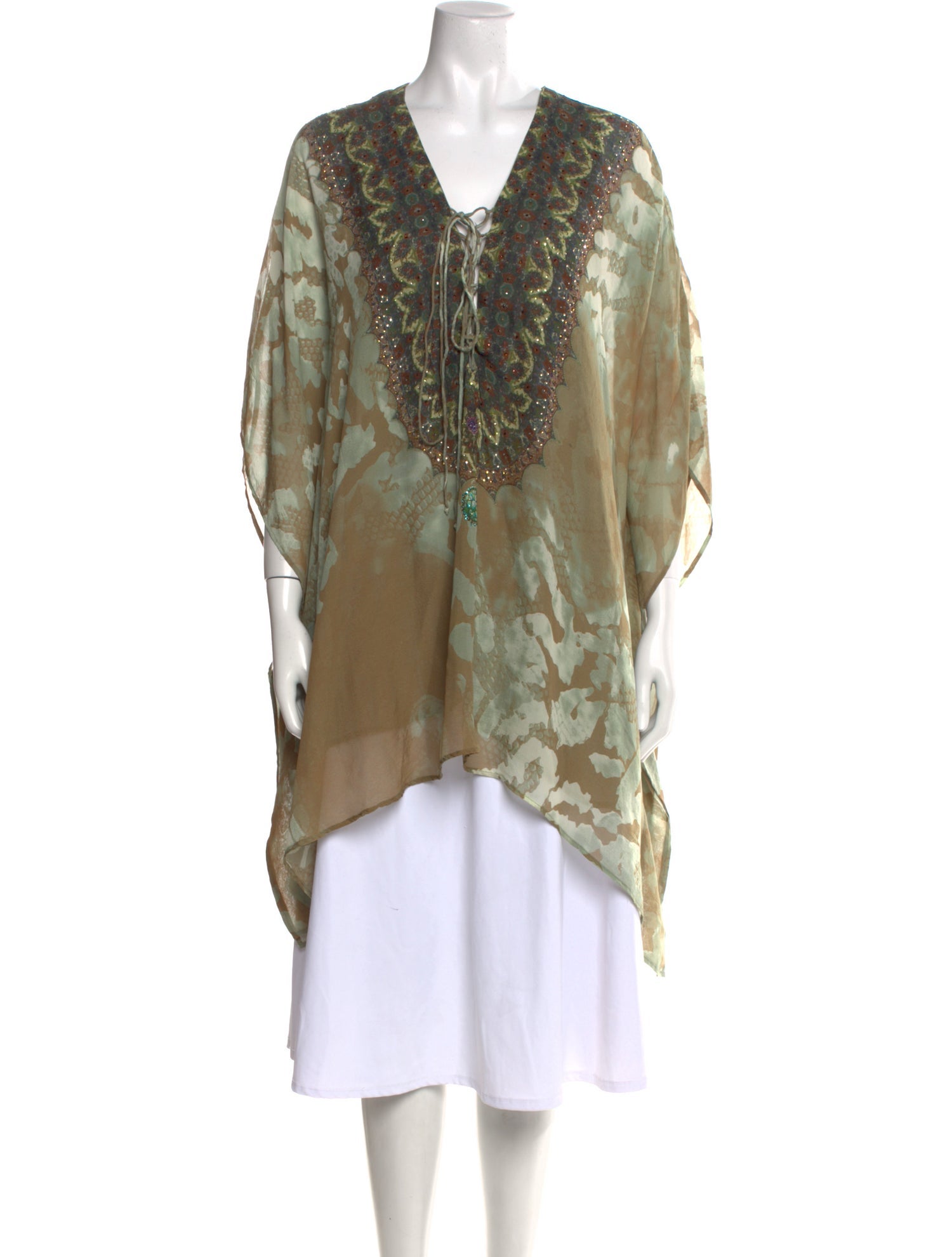 Camilla Silk Tie-Dye Print Tunic