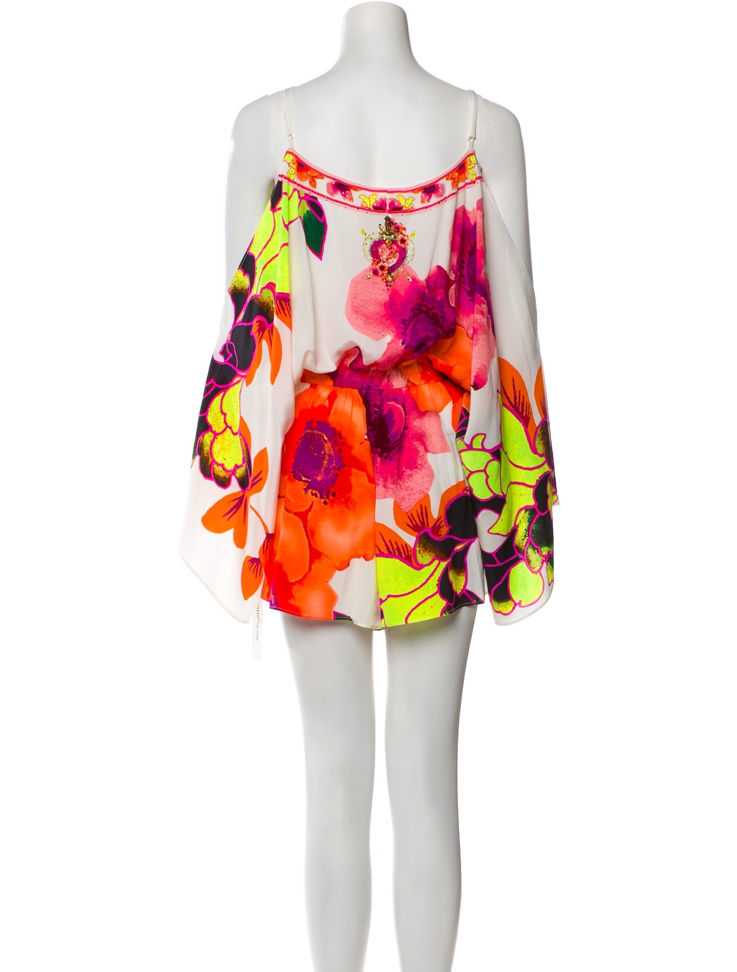 Camilla Silk Floral Print Romper