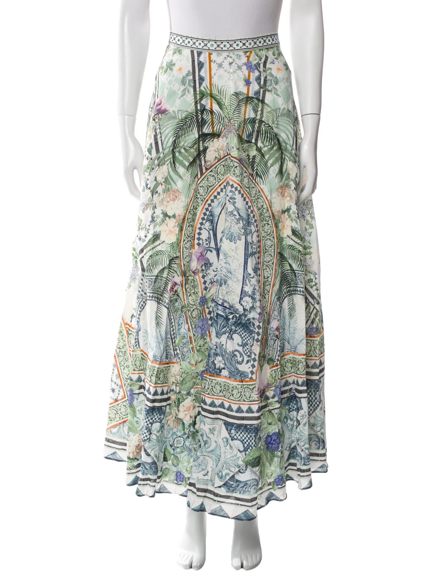 Camilla Linen Midi Length Skirt w/ Tags