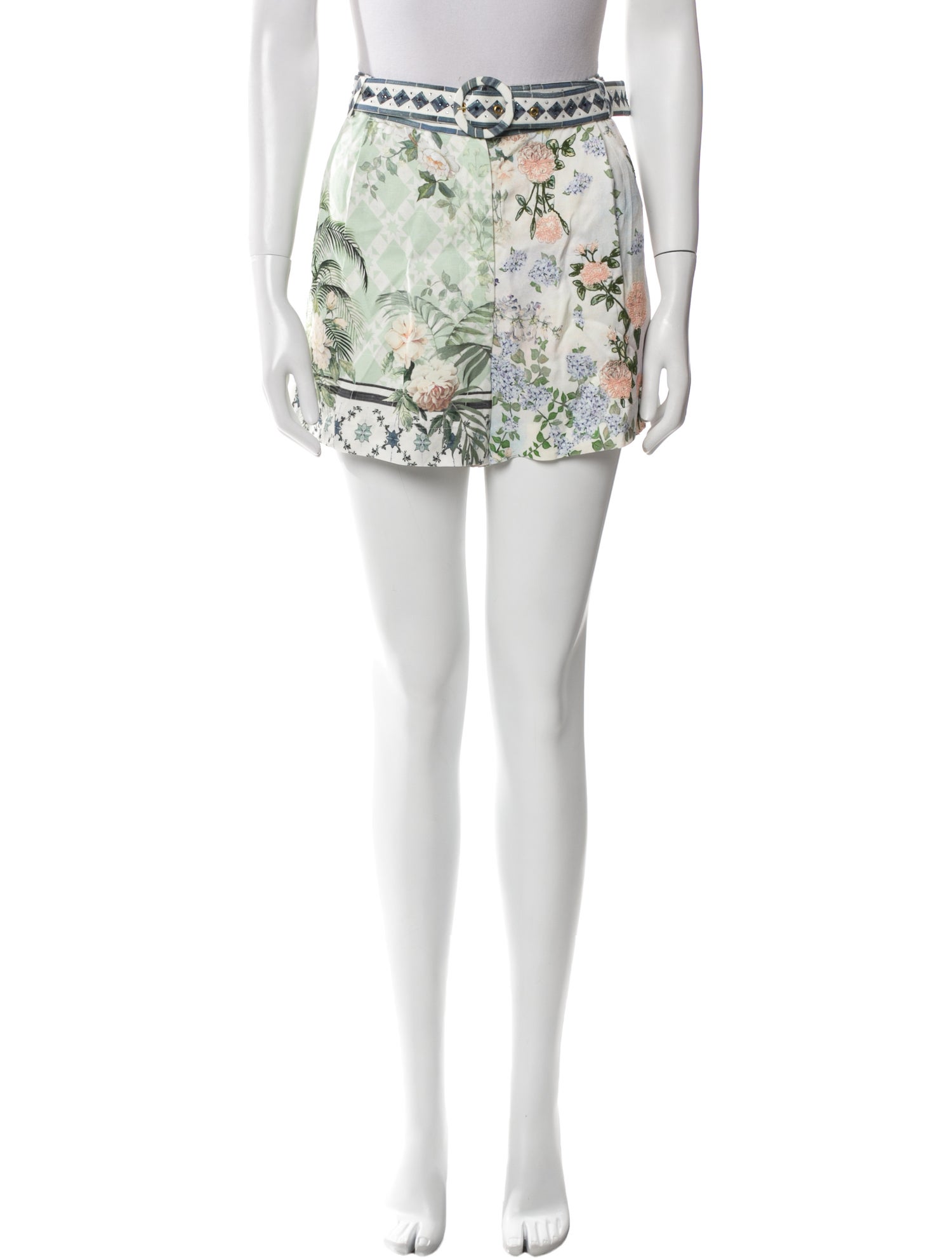 Camilla Floral Print Mini Shorts