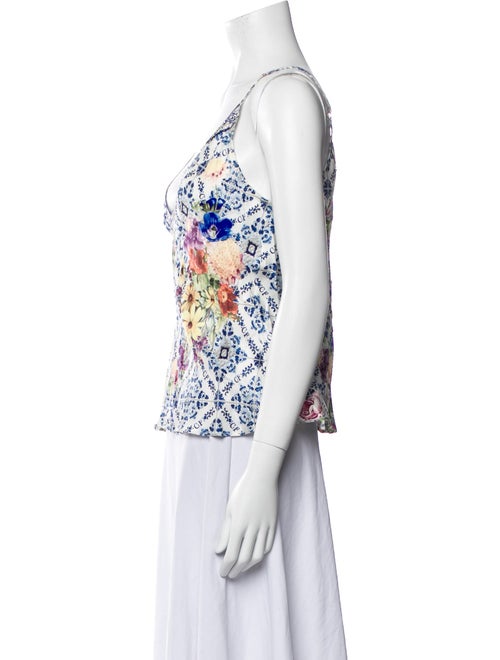 Camilla Silk Floral Print Top
