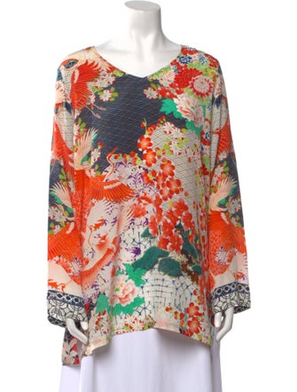 Camilla Silk Floral Print Blouse