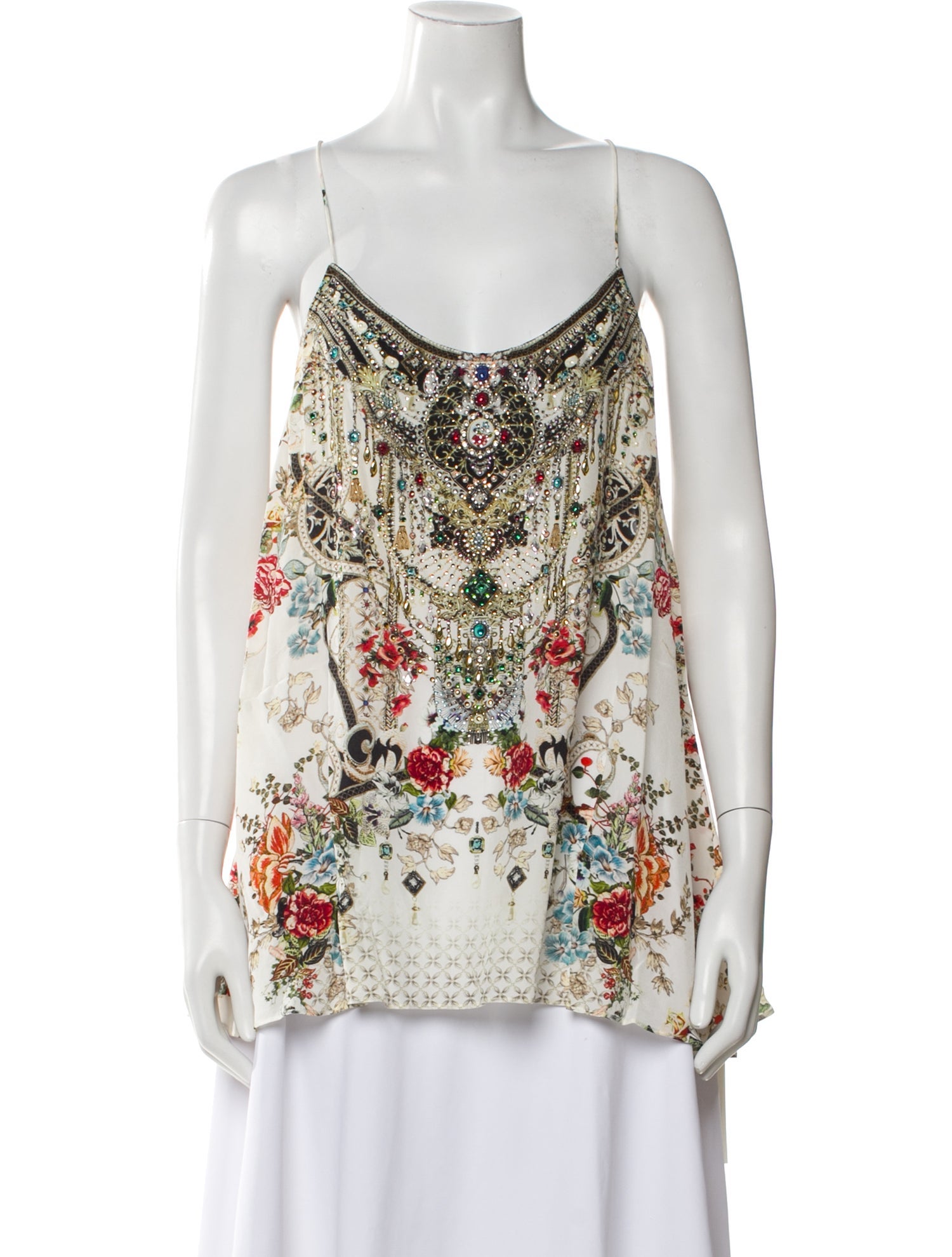 Camilla Silk Floral Print Top