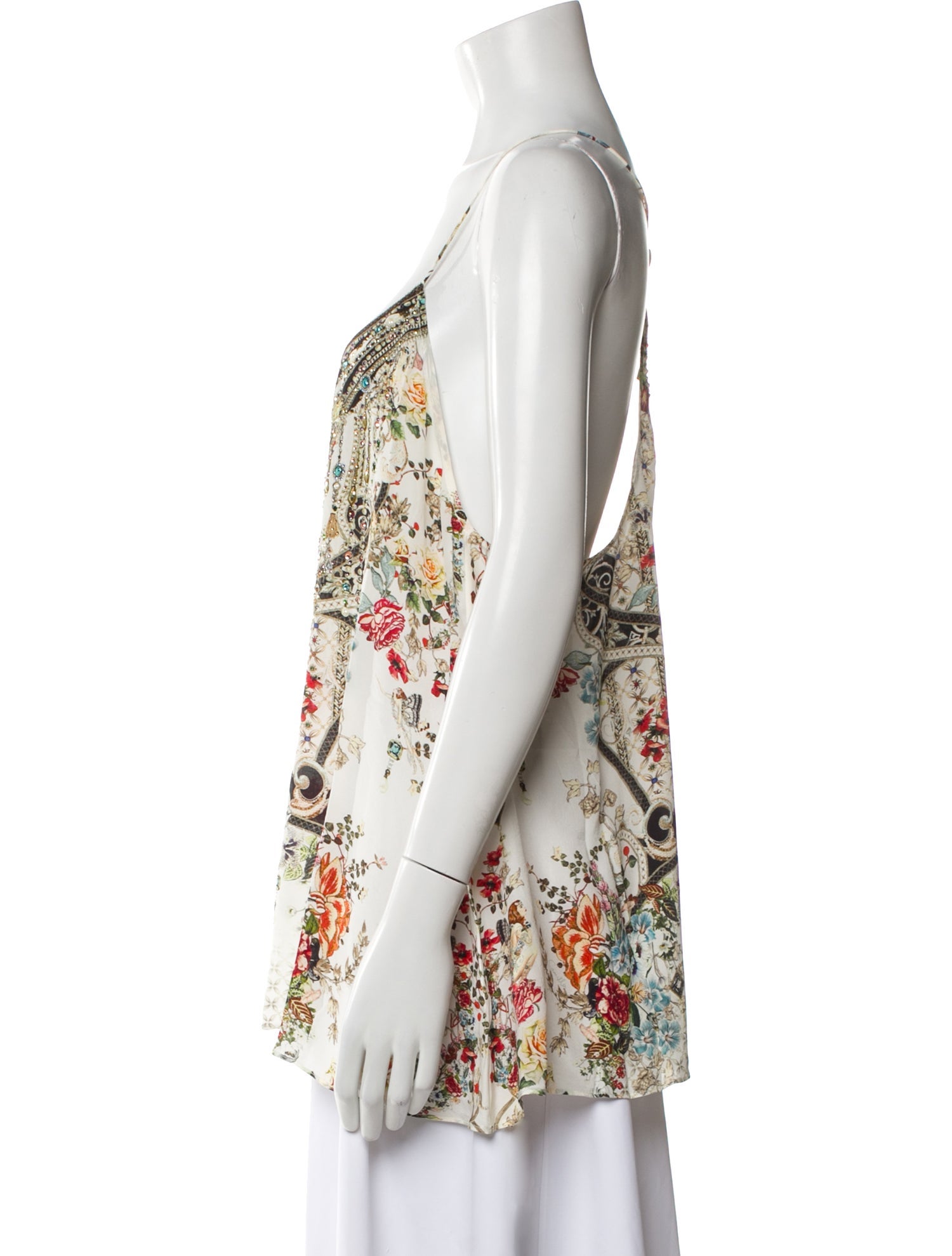 Camilla Silk Floral Print Top