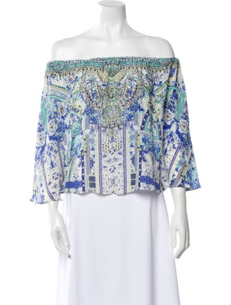 Camilla Silk Floral Print Top