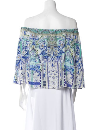 Camilla Silk Floral Print Top