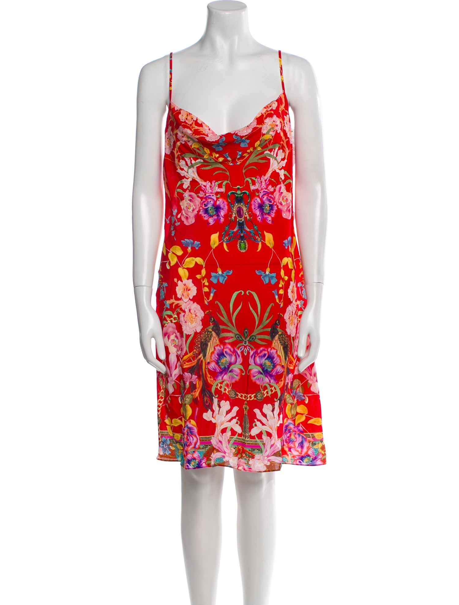 Camilla Silk Knee-Length Dress w/ Tags