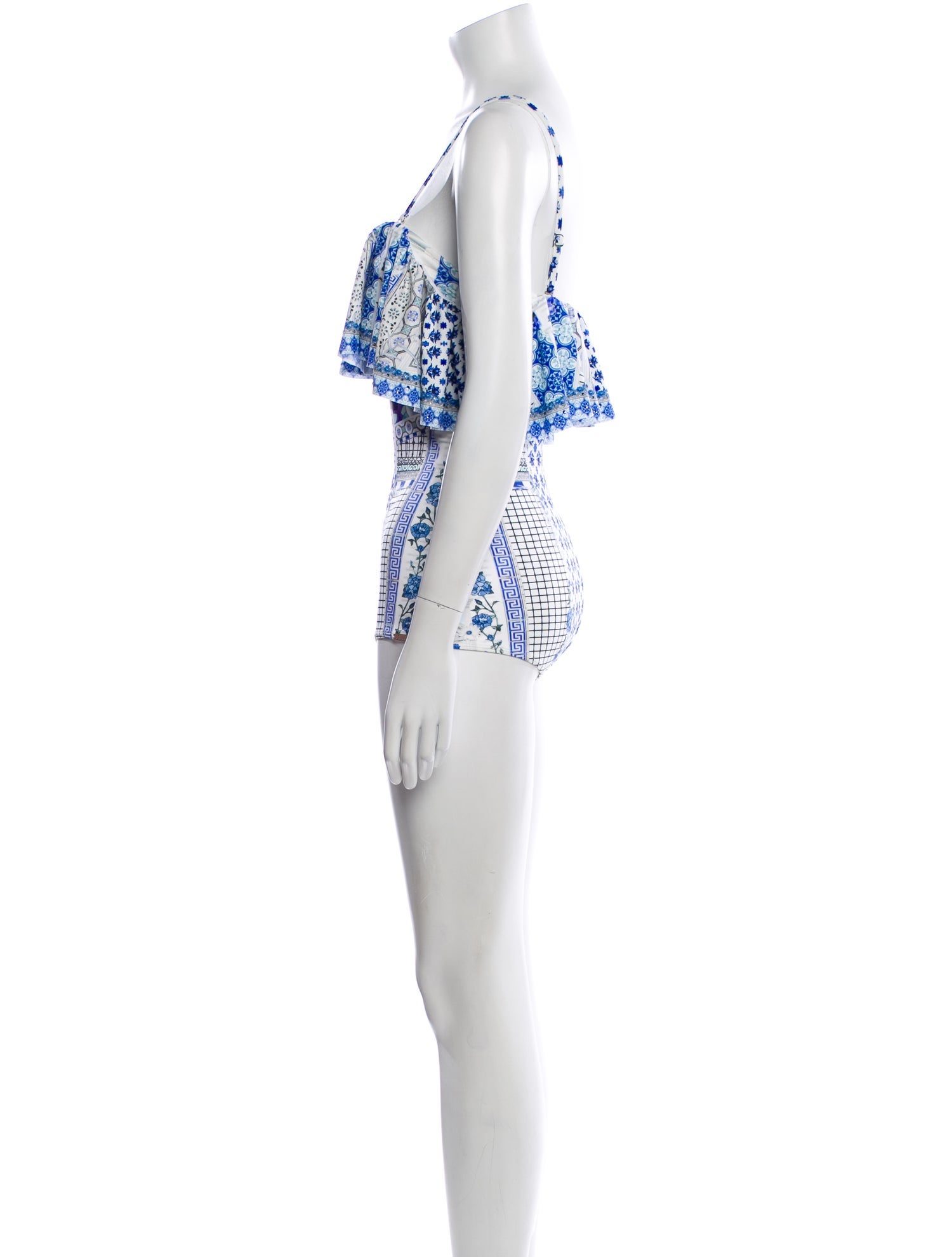 Camilla Printed Crystal Embellishments One-Piece w/ Tags