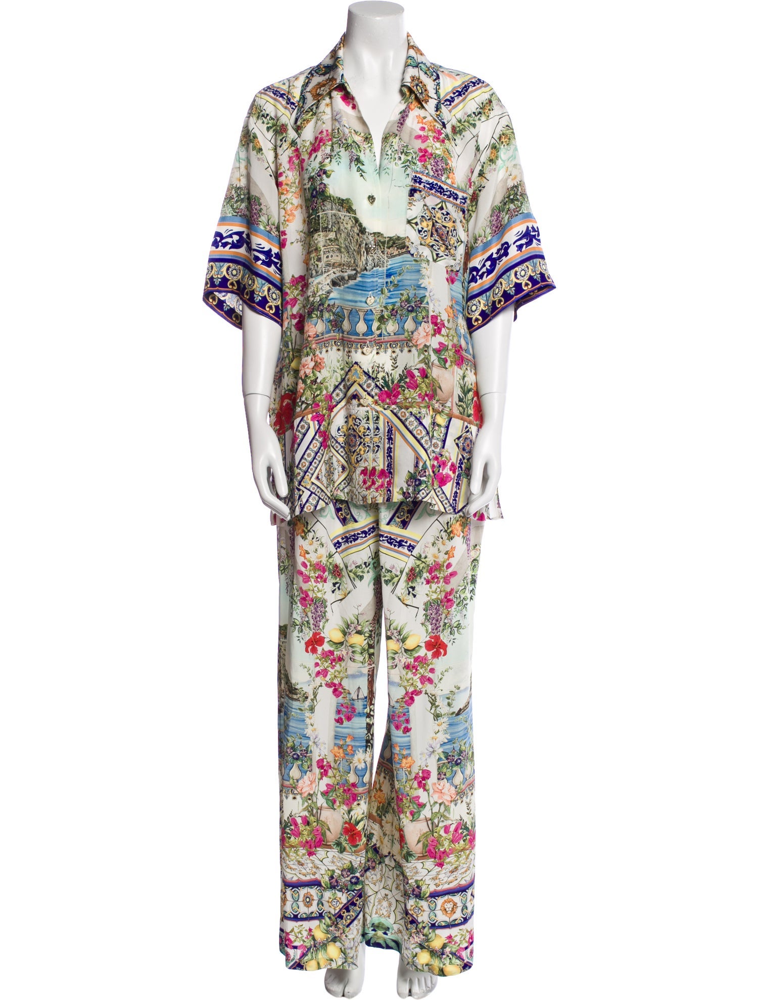 Camilla Silk Printed Pant Set