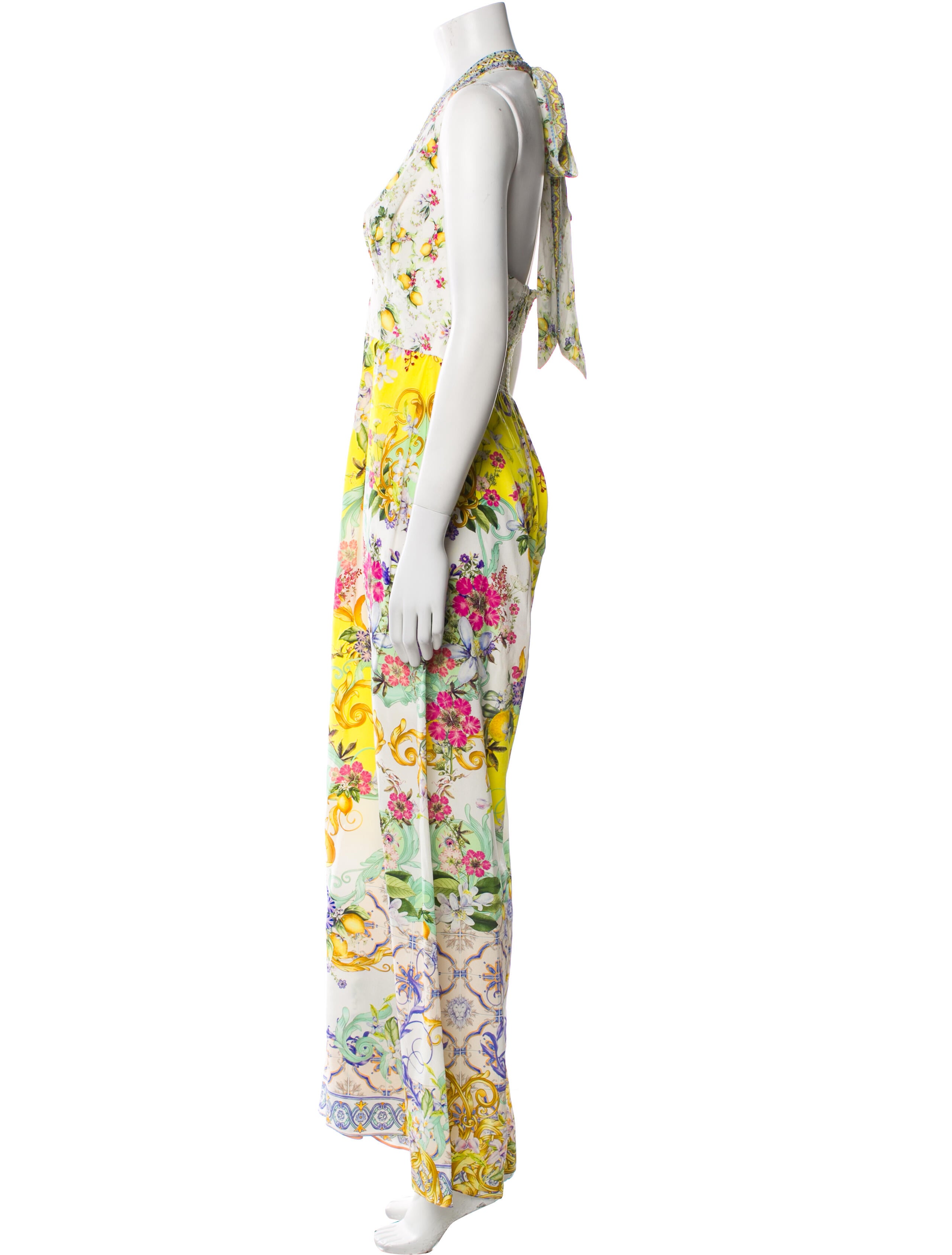 Camilla Silk Floral Print Jumpsuit