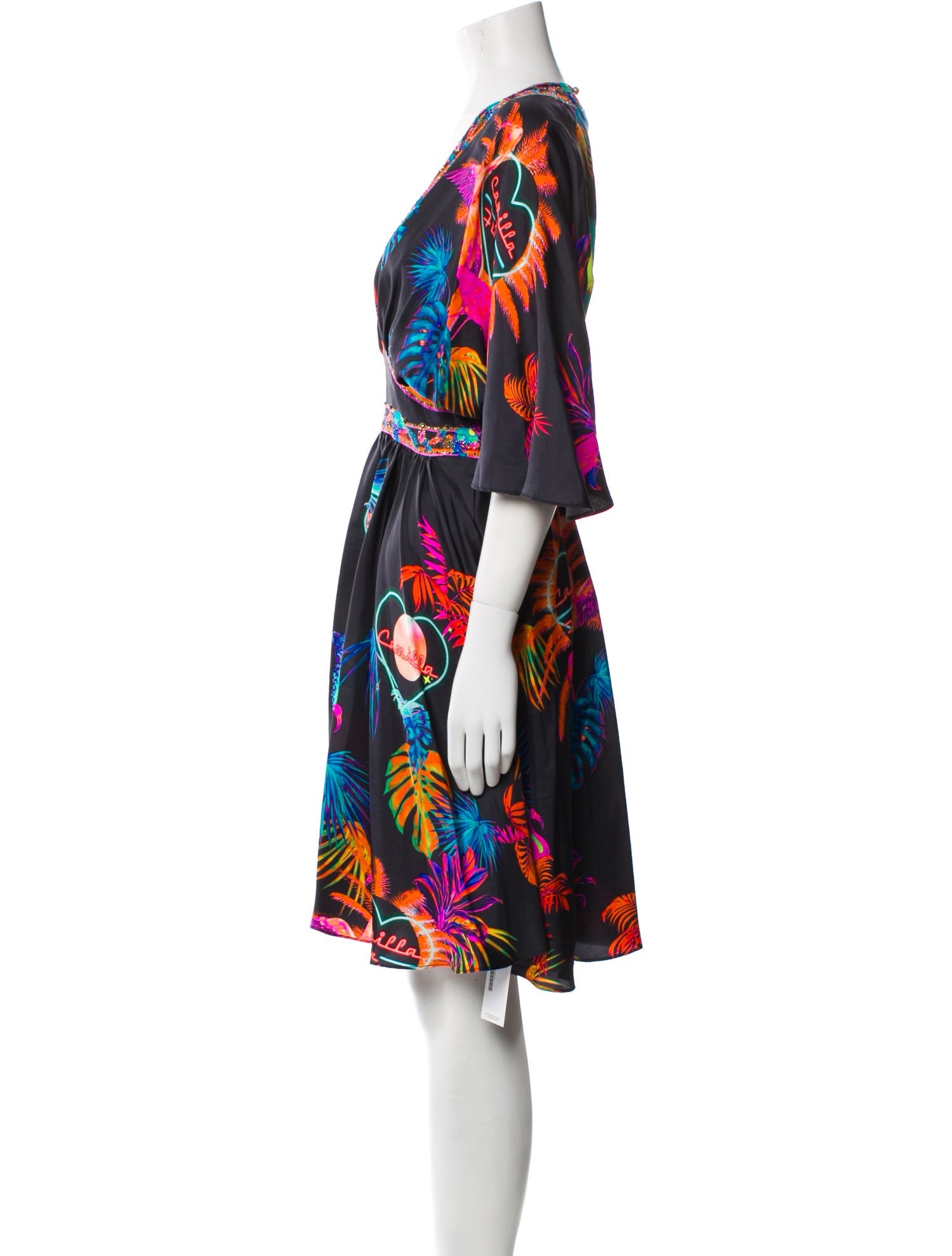 Camilla Silk Knee-Length Dress