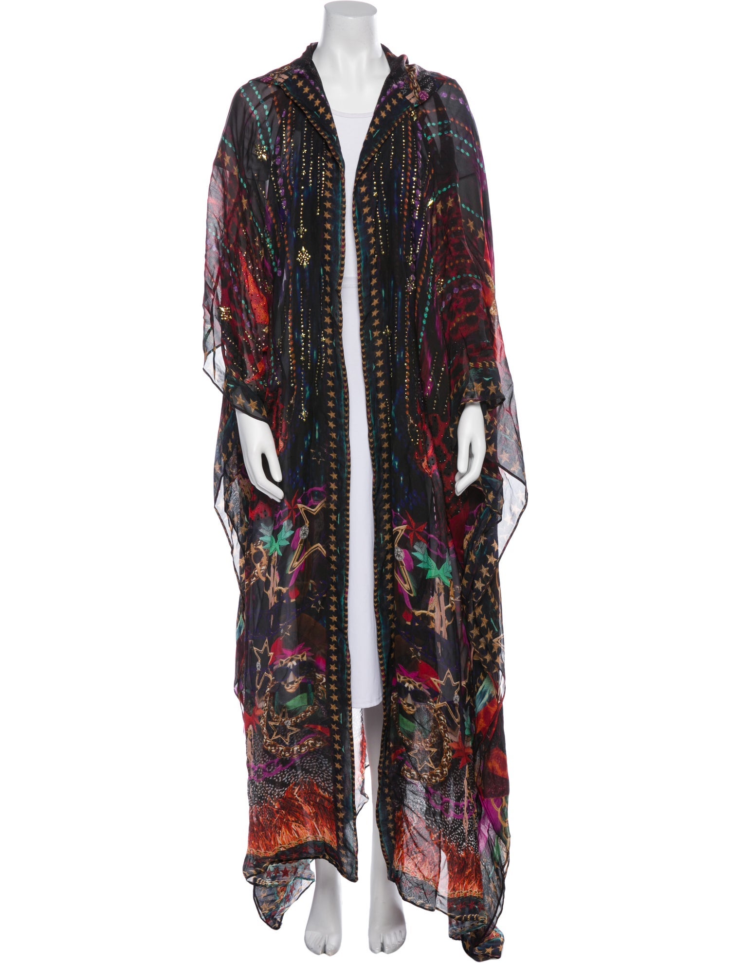 Camilla Silk Printed Coat