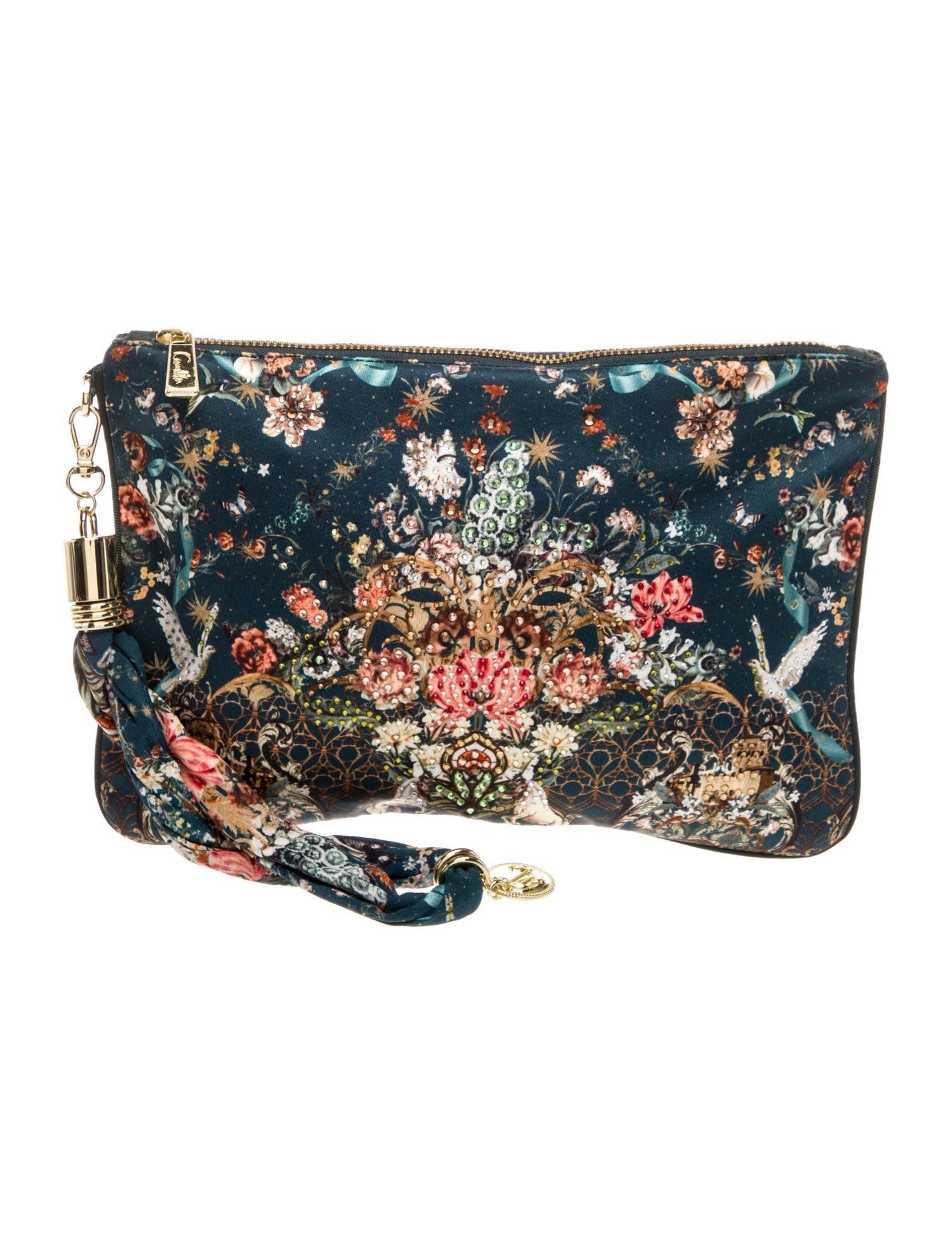 Camilla Silk She Who Wears the Crown Scarf Clutch