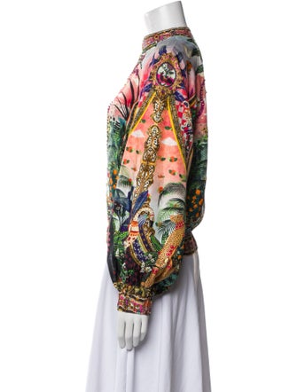 Camilla Silk Printed Bomber Jacket