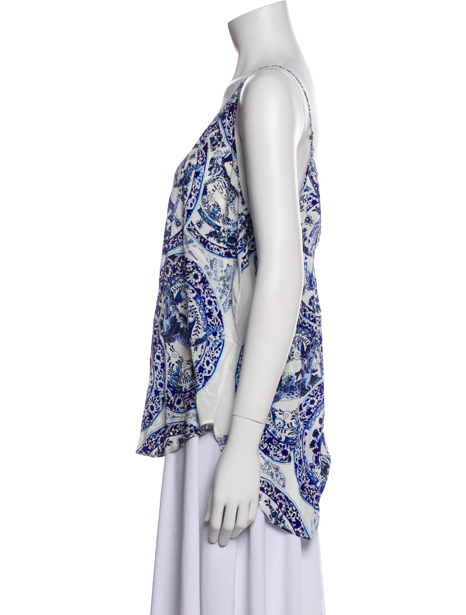 Camilla Silk Paisley Print Top