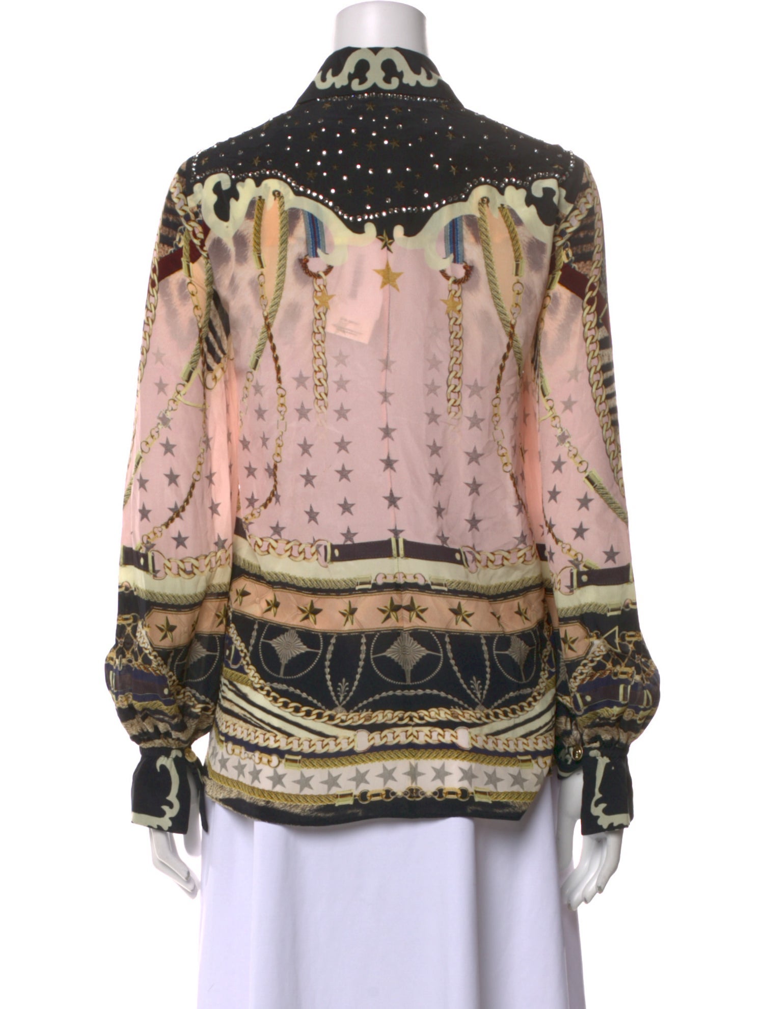 Camilla Printed Long Sleeve Button-Up Top