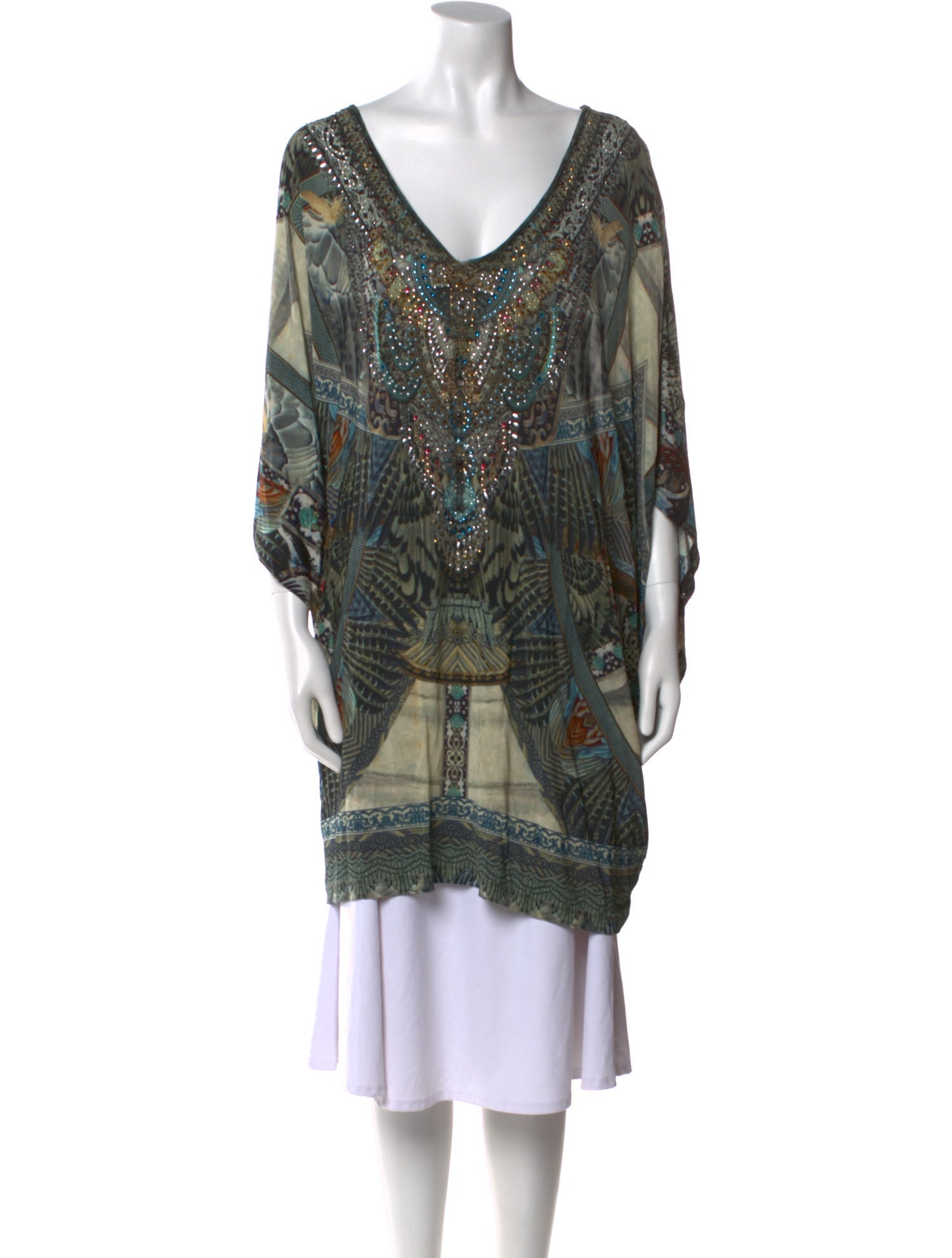 Camilla Printed Cowl Neck Tunic