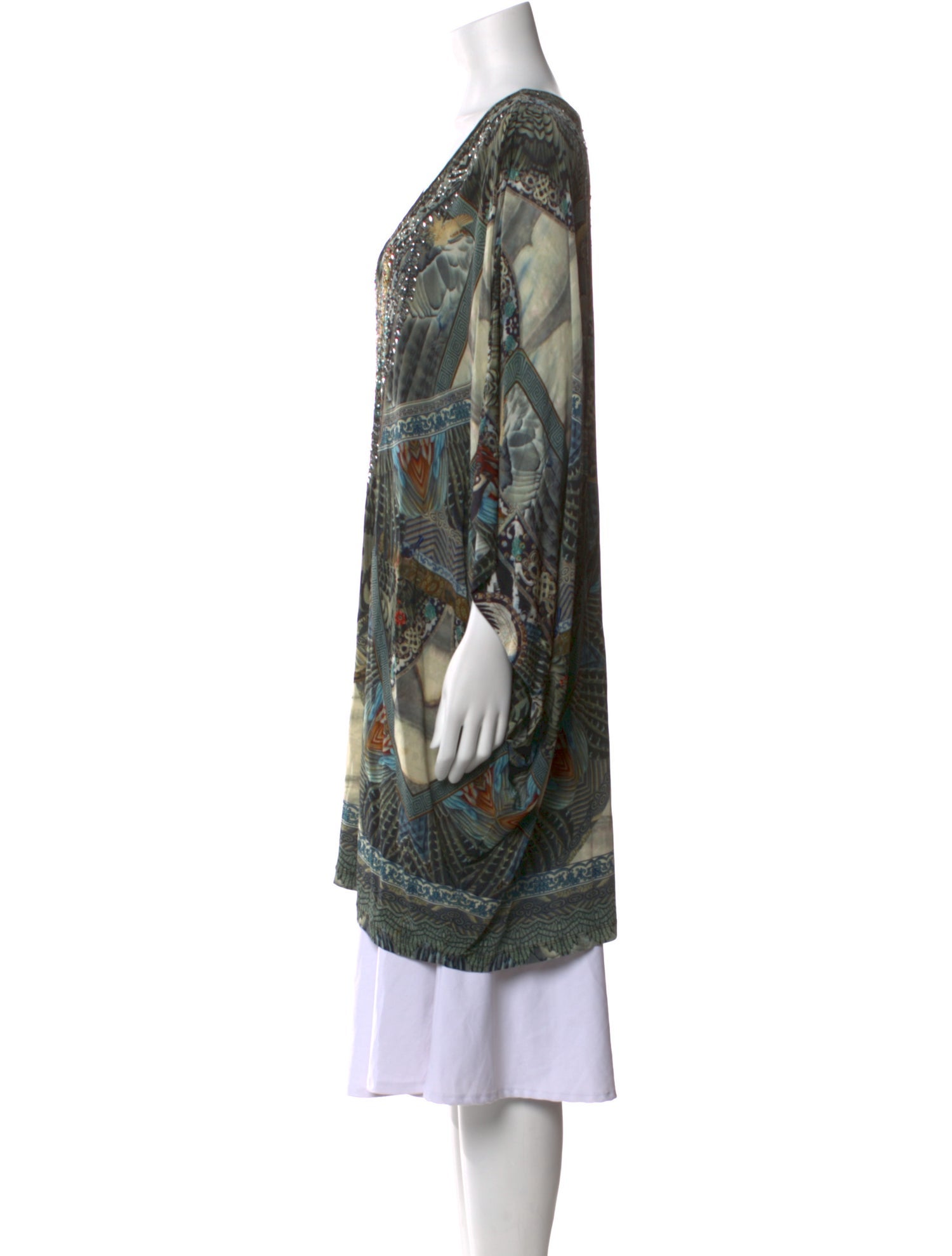 Camilla Printed Cowl Neck Tunic