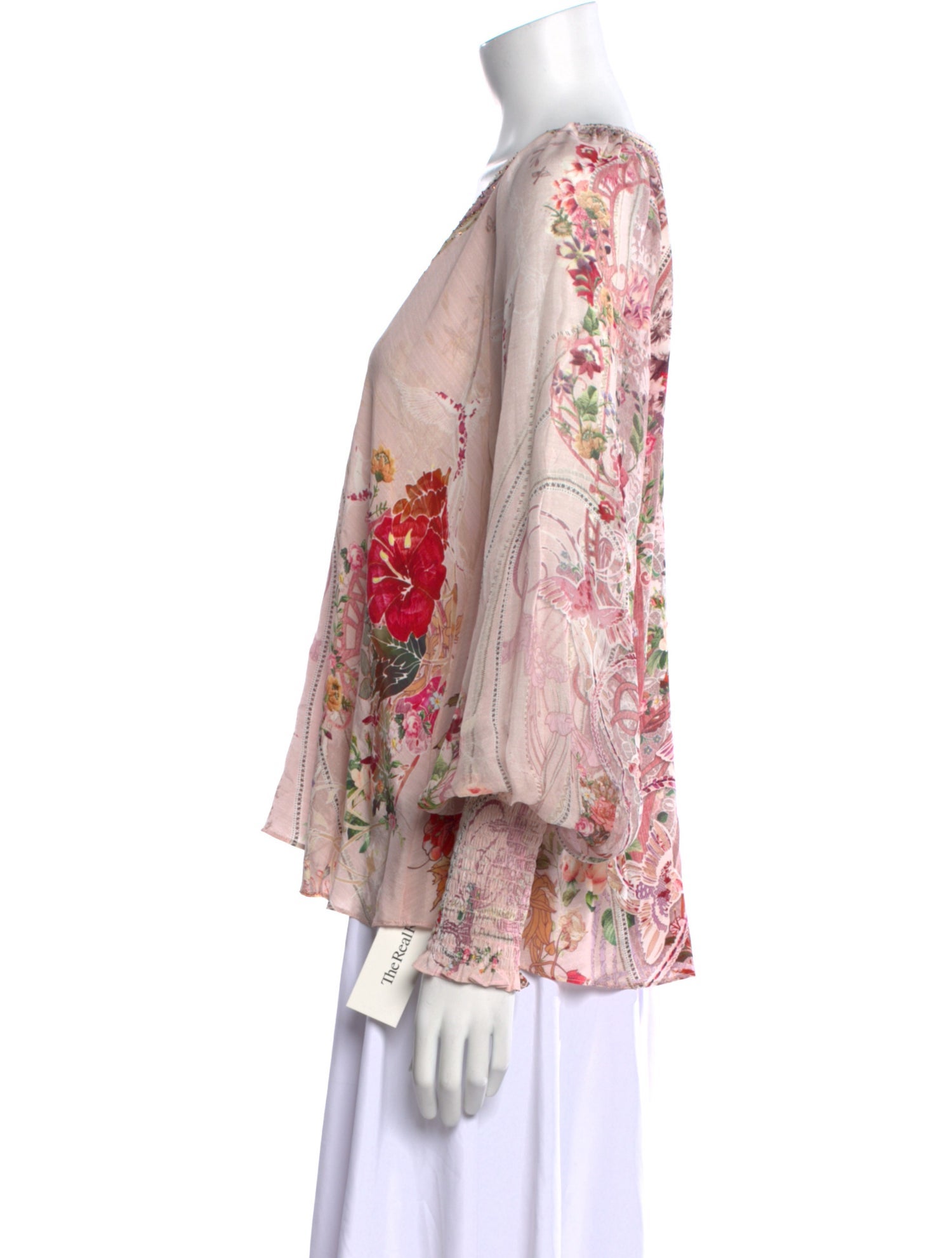 Camilla Floral Print V-Neck Blouse