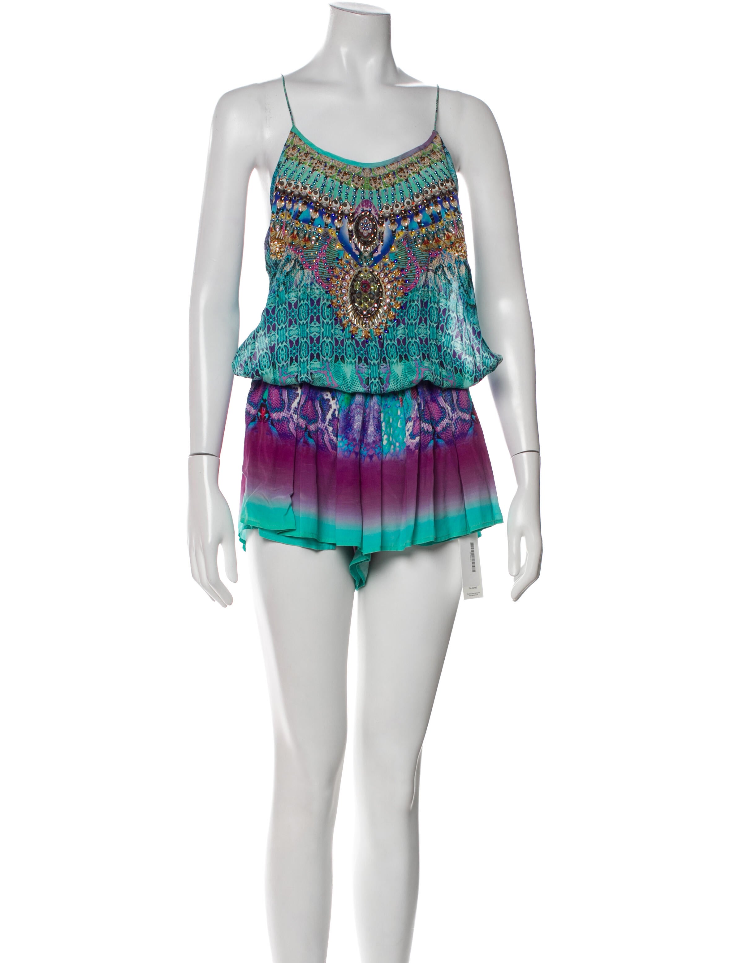 Camilla Silk Printed Romper