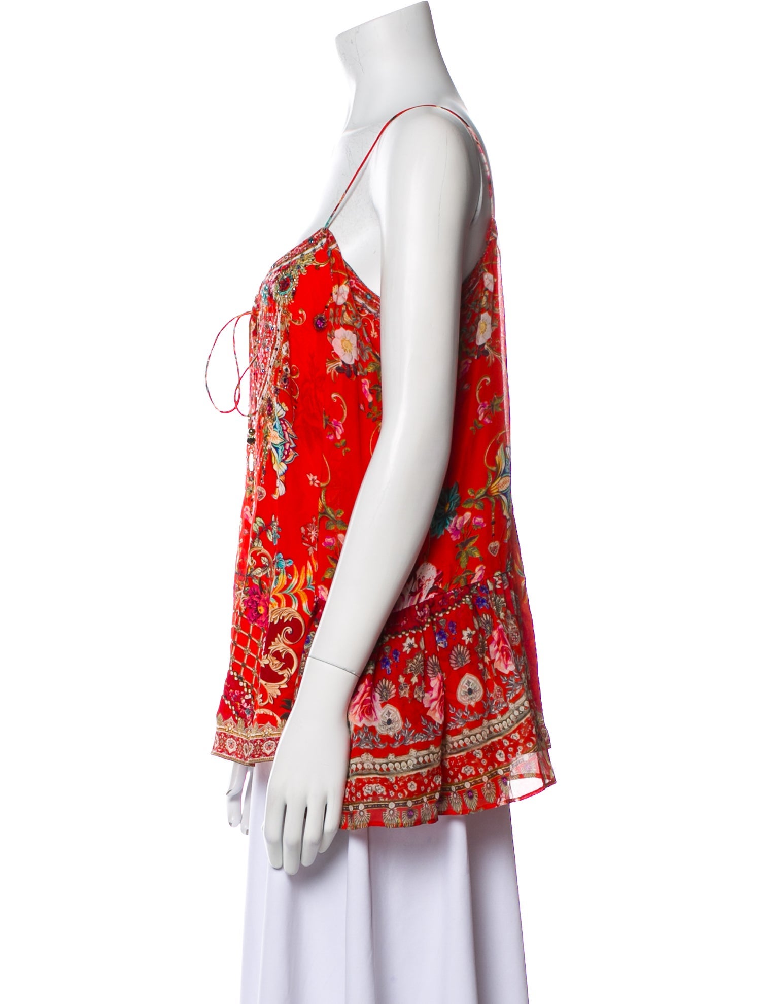 Camilla Silk Paisley Print Top w/ Tags