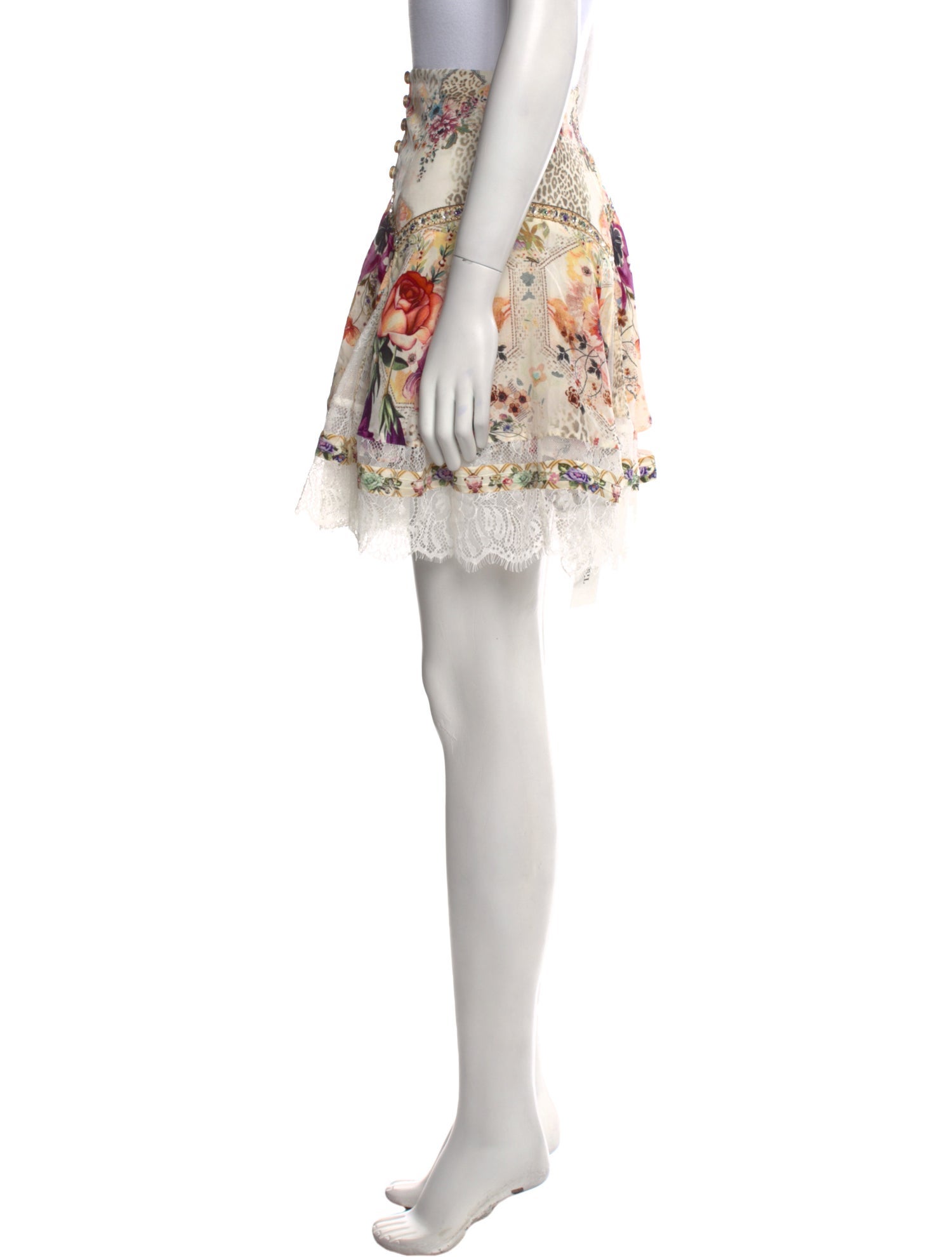 Camilla Silk Knee-Length Skirt