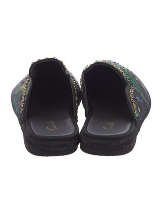 Camilla Canvas Floral Print Mules
