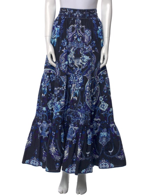 Camilla Floral Print Midi Length Skirt