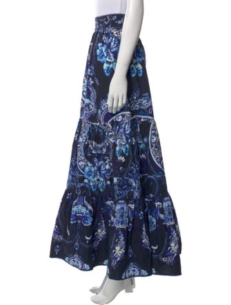 Camilla Floral Print Midi Length Skirt