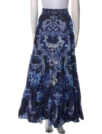 Camilla Floral Print Midi Length Skirt