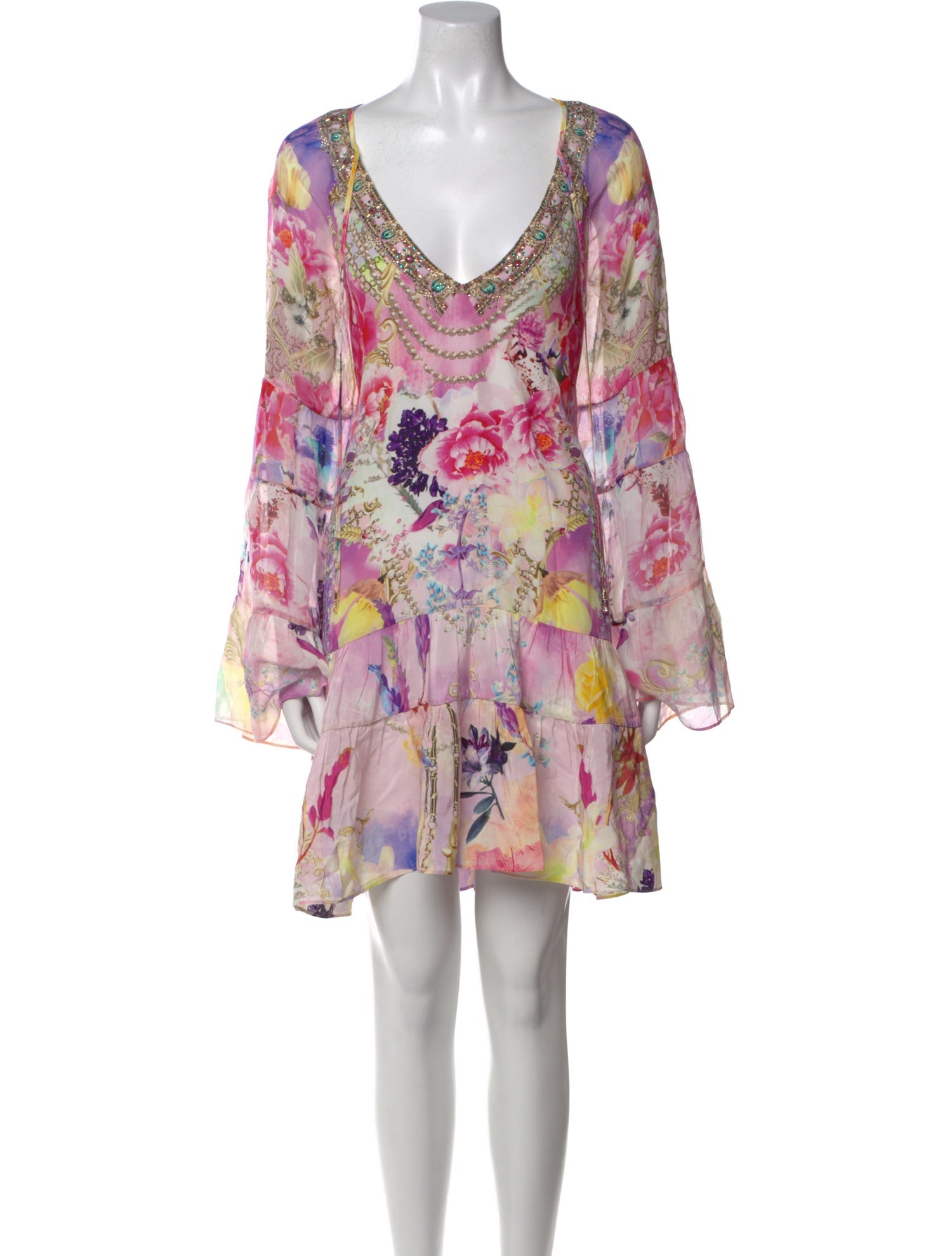 Camilla Silk Knee-Length Dress