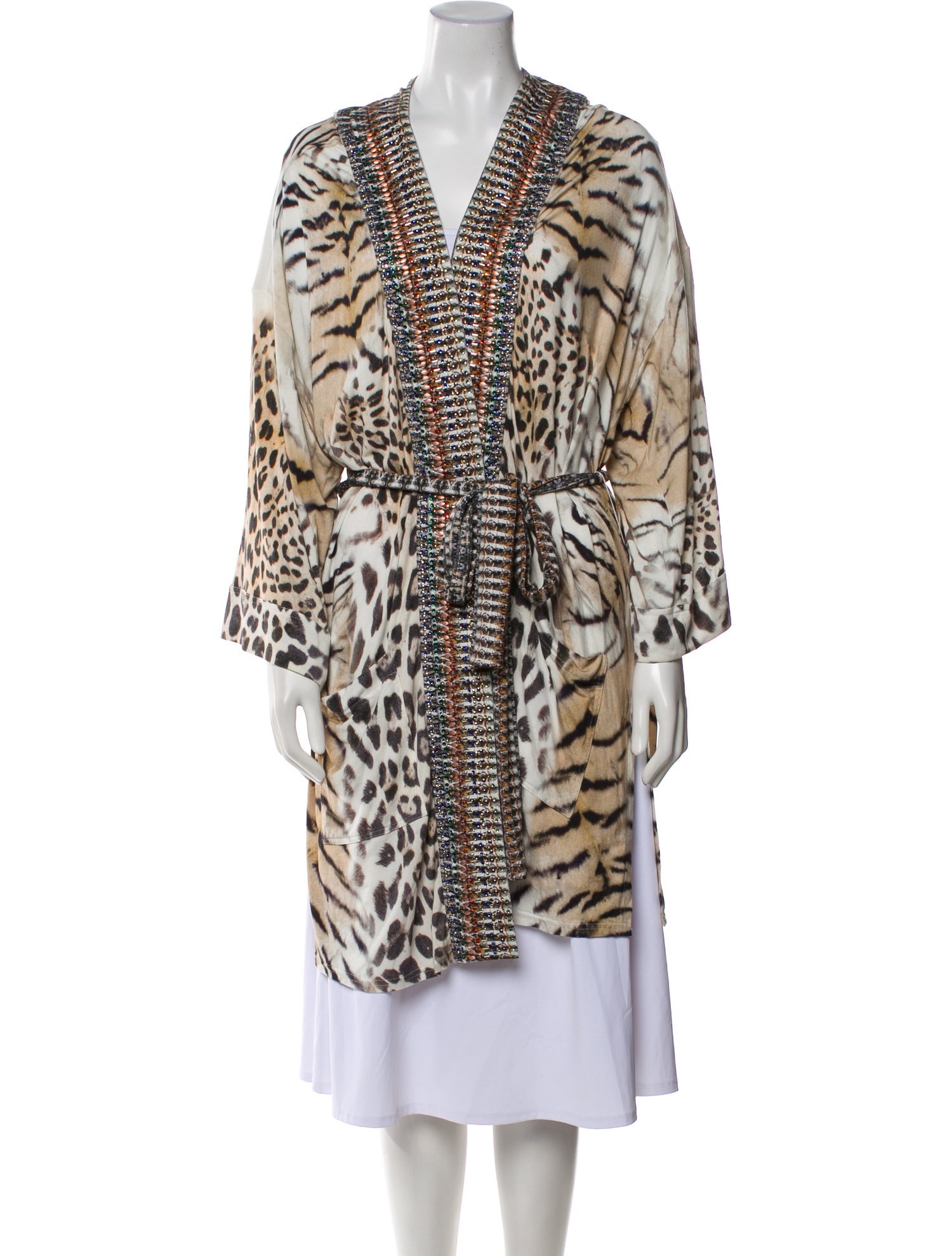 Camilla Silk Animal Print Robe