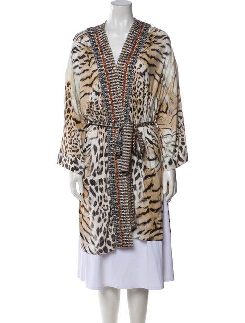 Camilla Silk Animal Print Robe