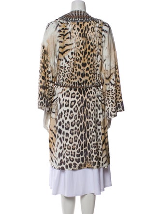 Camilla Silk Animal Print Robe