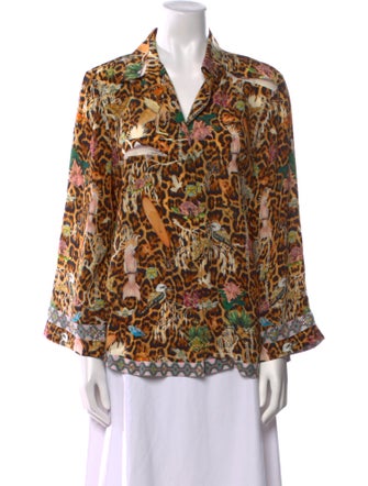 Camilla Silk Animal Print Blouse