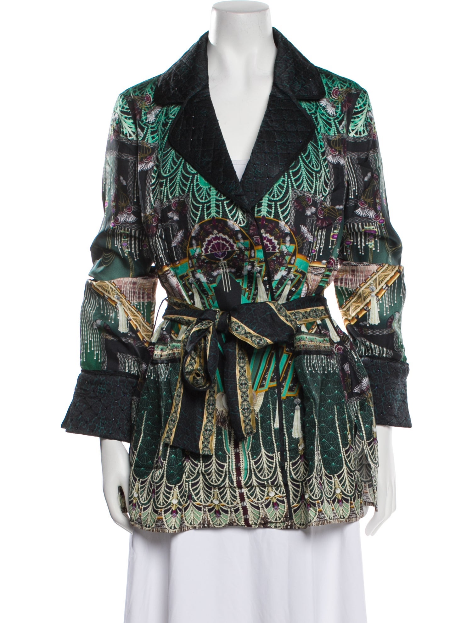 Camilla Silk Printed Evening Jacket