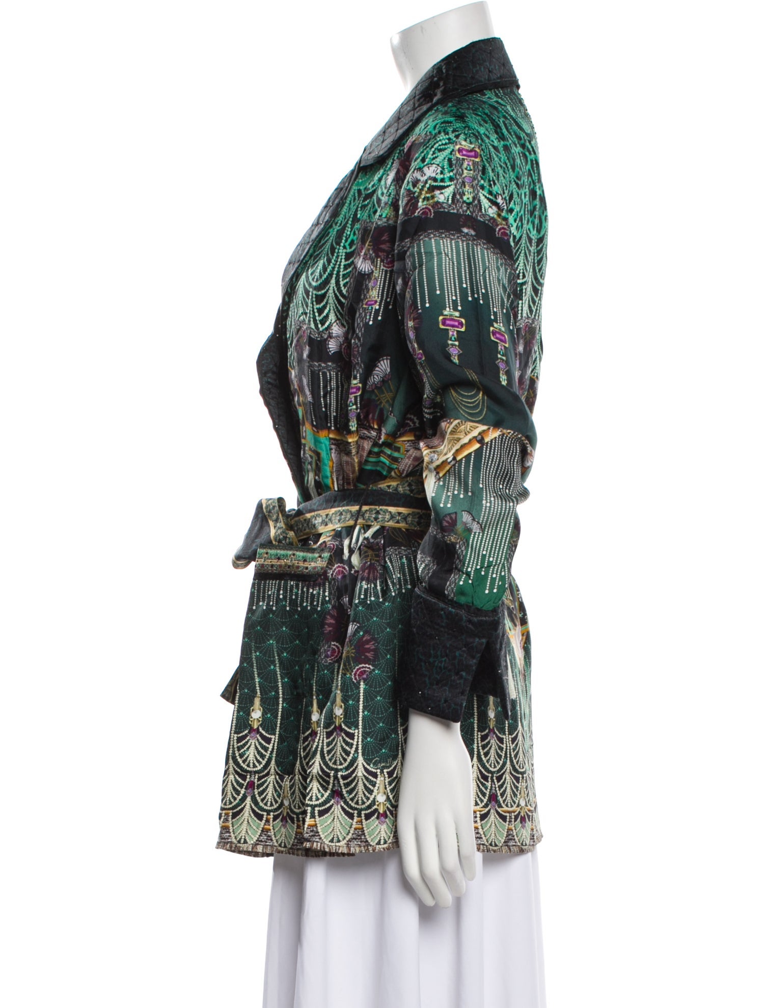 Camilla Silk Printed Evening Jacket