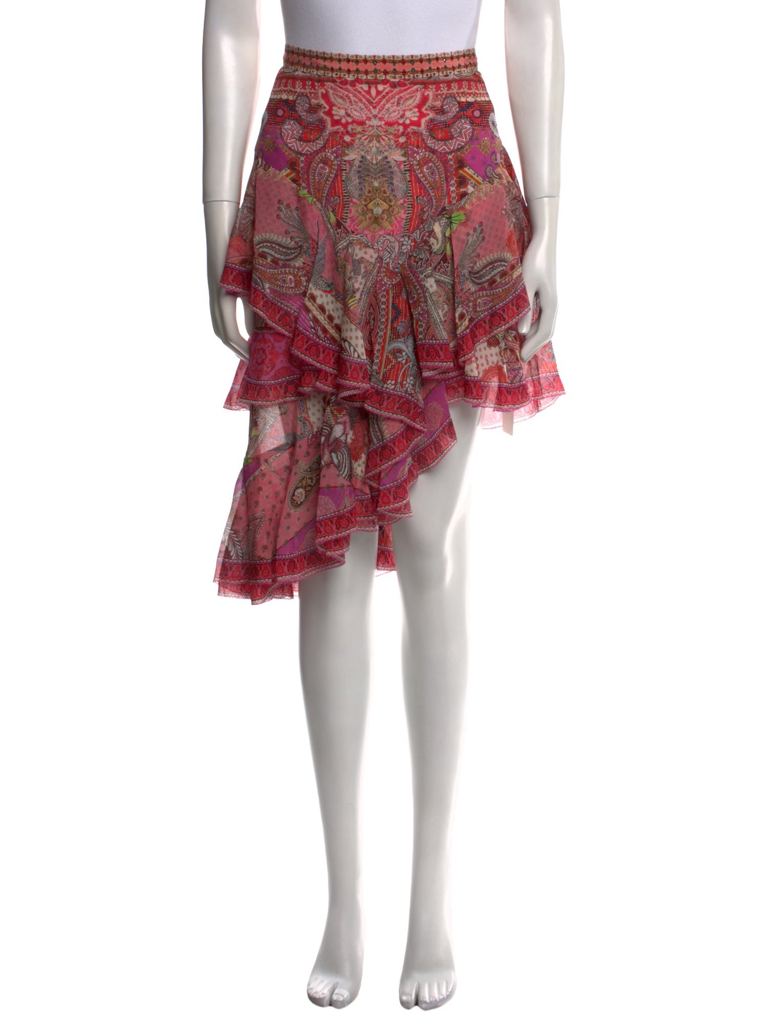 Camilla Silk Knee-Length Skirt