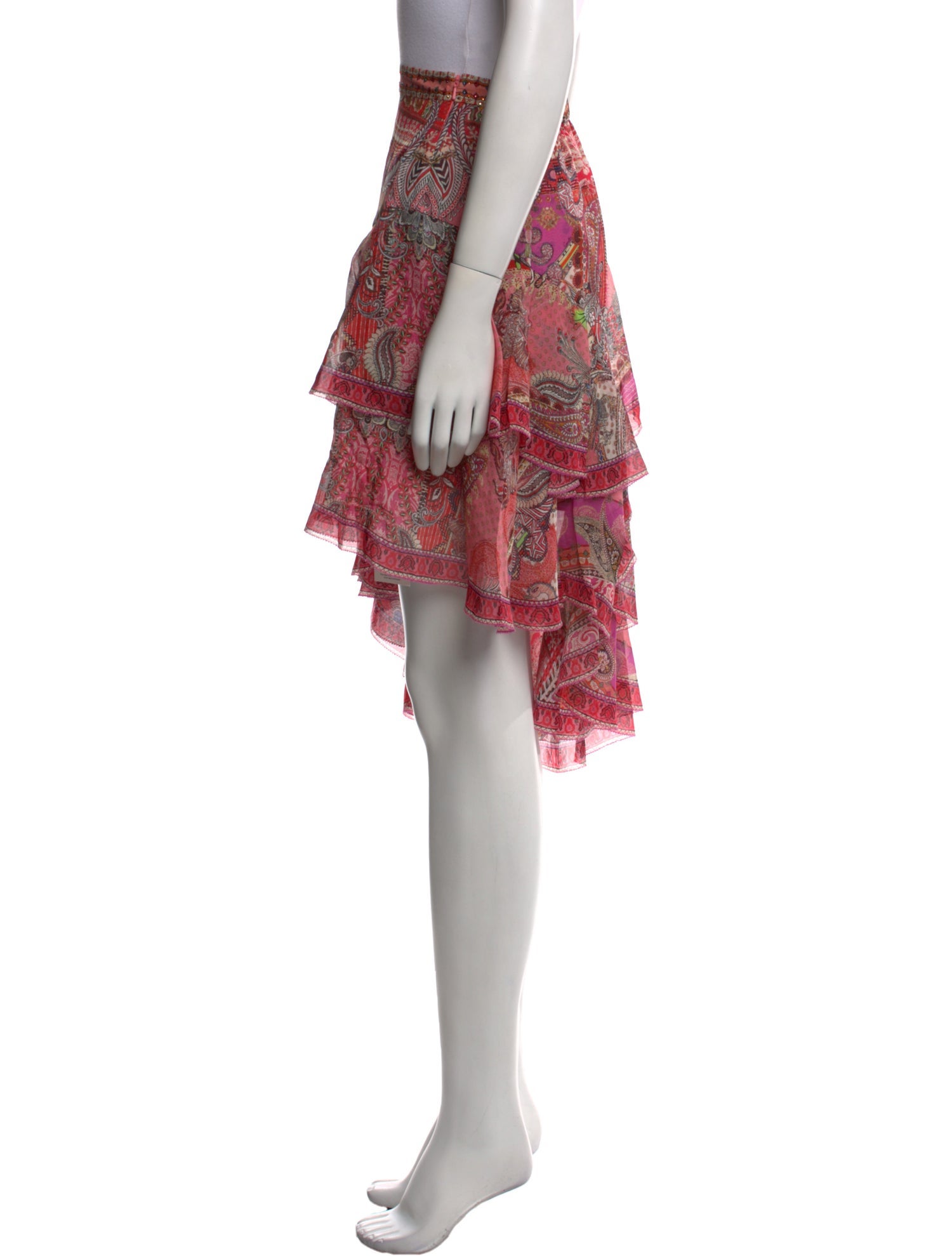 Camilla Silk Knee-Length Skirt